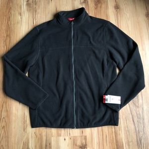 NEW IZOD Polar Fleece Jacket Black Small Men’s
